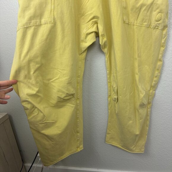 Free People Hot Shot Onesie Jumpsuit XS Yellow Boho Loungewear Soft Stretch - Picture 7 of 11